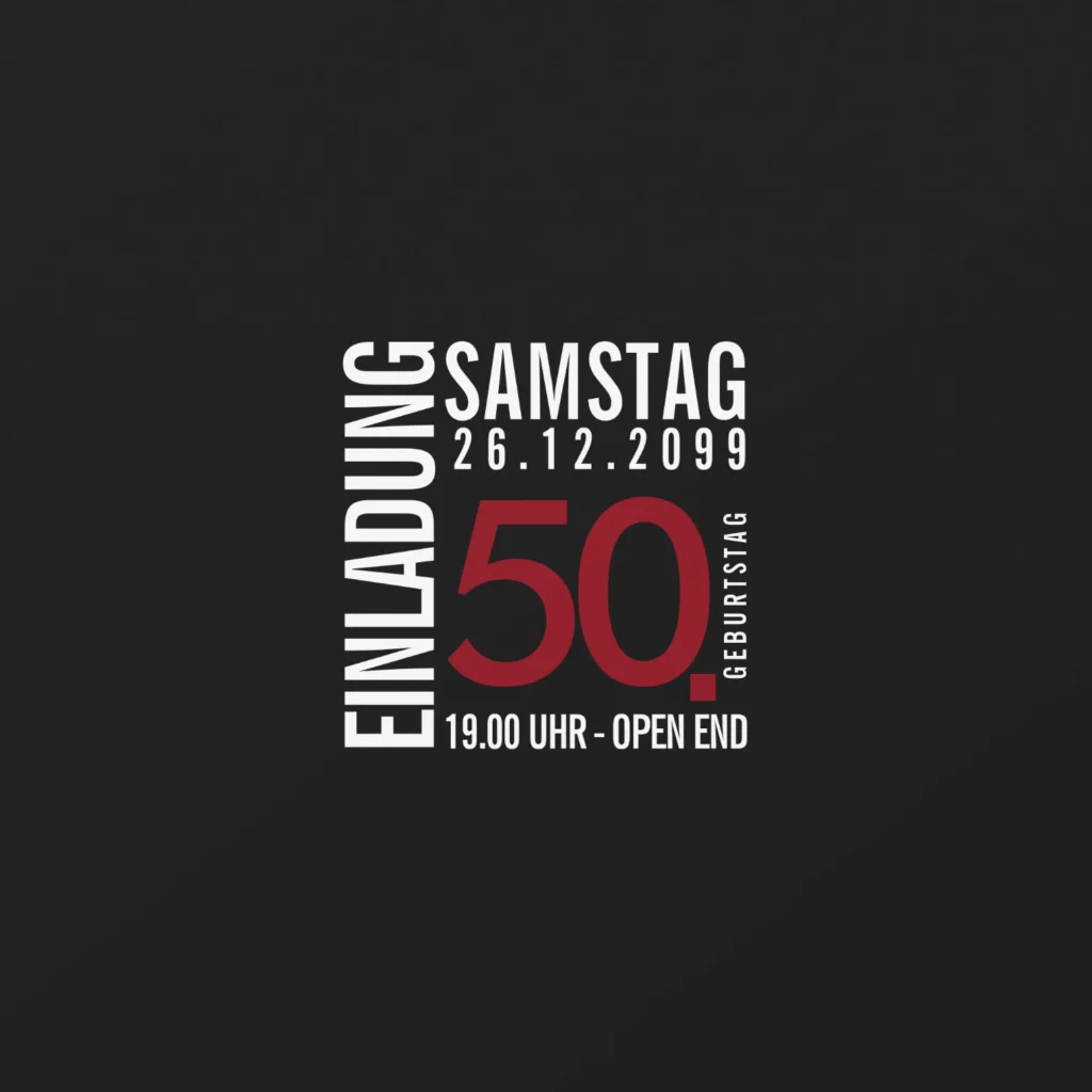 Mit der Zahl 50 in Rot statt in Grün
